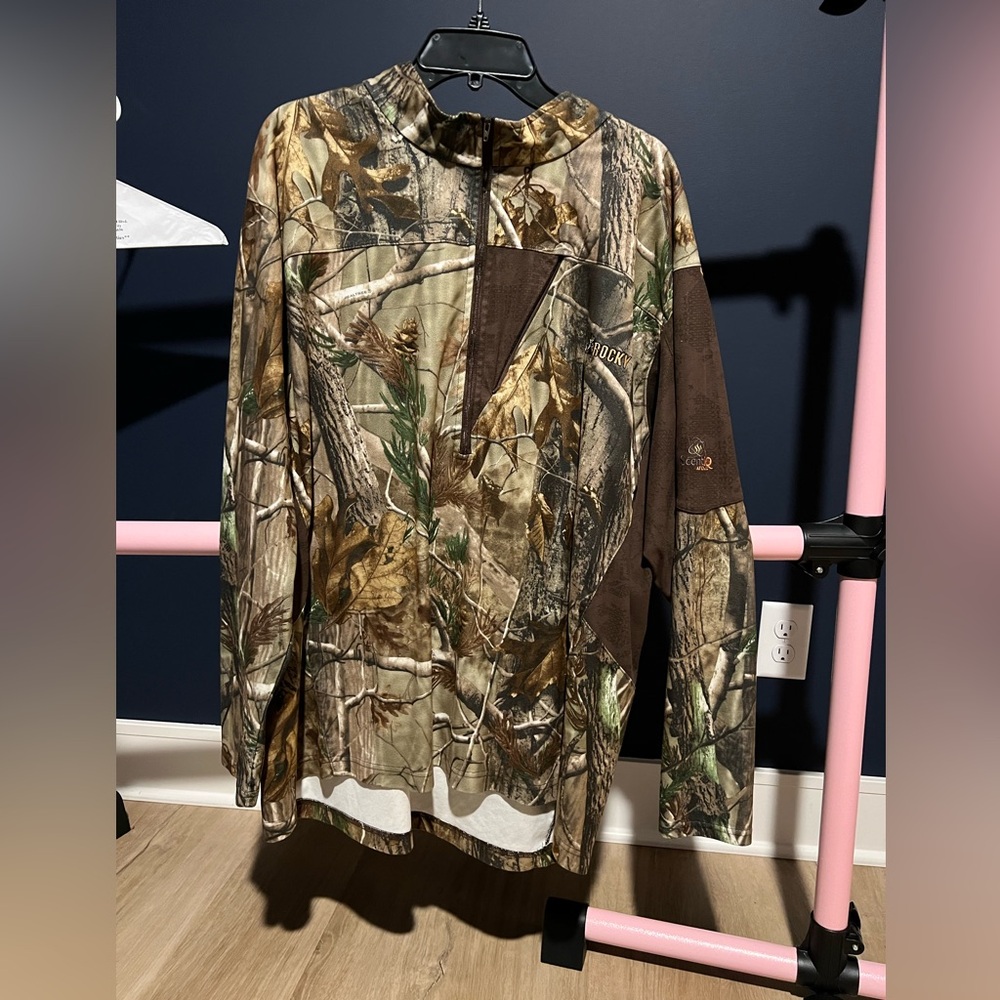 Mens camo quarter zip